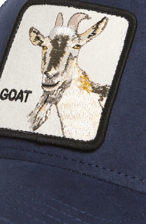 Goorin Bros . The Suede Goat Patch Snapback Trucker Hat In Navy