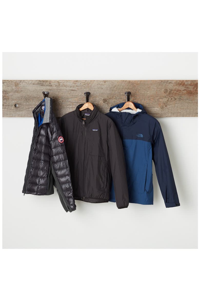'Hybridge™ Lite' Slim Fit Packable Jacket, Alternate, color, BLACK