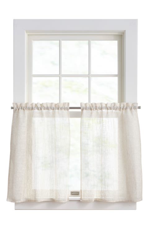 Set of 2 Classic Sheer Tier Curtain Panels