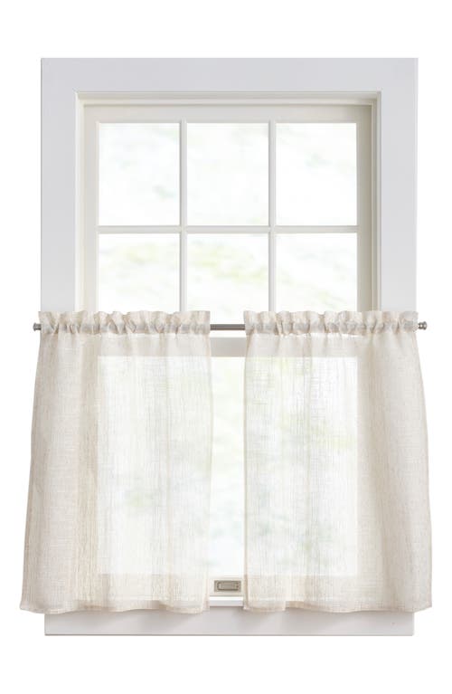 Dkny Set Of 2 Classic Sheer Tier Curtain Panels In Linen
