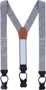 Trafalgar Benji Houndstooth Plaid Silk Suspenders