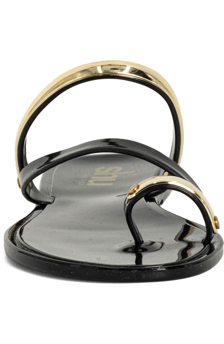 SHUSHOP Dottie Toe Loop Sandal, Alternate, color, Black