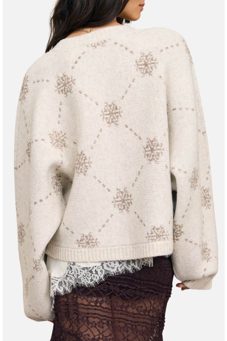 Jacquard Cardigan, Alternate, color, CREAM