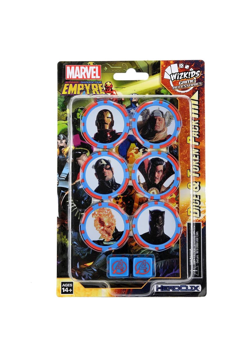 Marvel HeroClix Avengers Fantastic Four Empyre Dice & Token Pack, Main, color, Multicolored