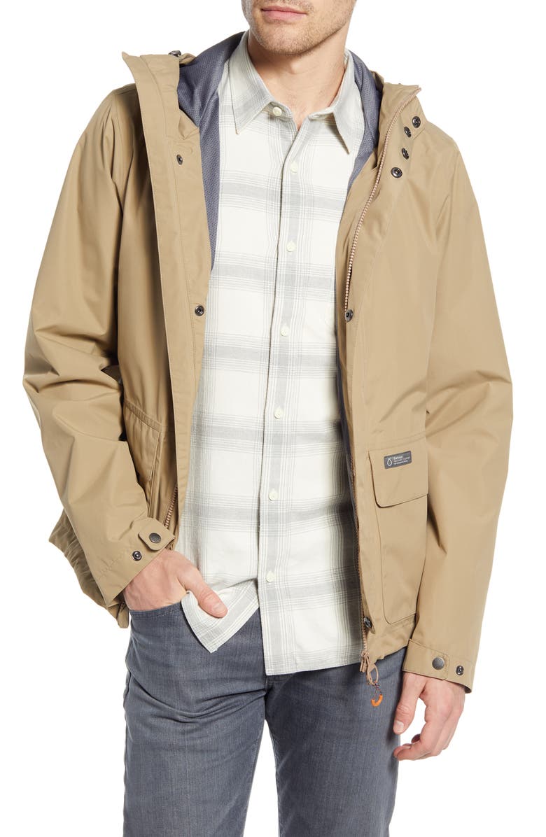 Barbour Foxtrot Waterproof Hooded Jacket, Main, color, 
