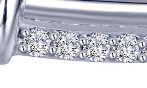 Lafonn Simulated Diamond Double Curved Bar Pendant Necklace In White