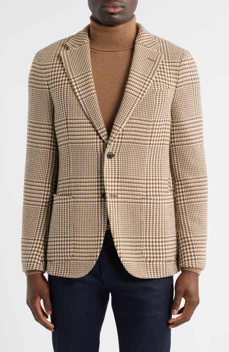 BOSS Heston Slim Fit Glen Plaid Wool Sport Coat