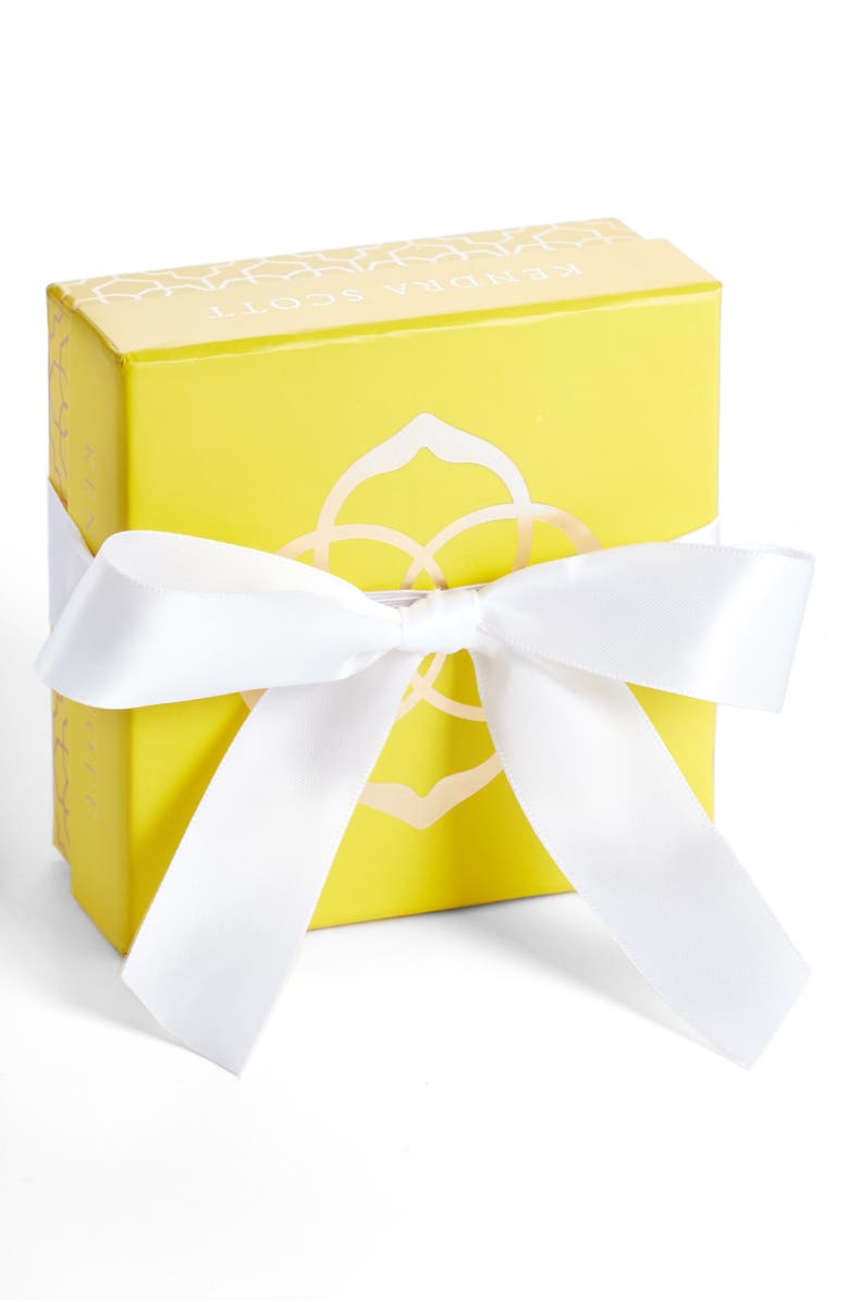 Kendra Scott Three-Piece Necklace & Earrings Set, Alternate, color, Gold White Crystal