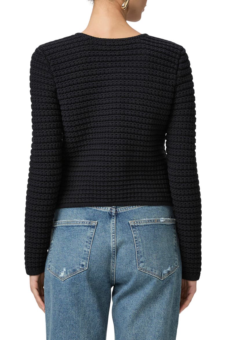 Oberon Open Stitch Cardigan, Alternate, color, BLACK