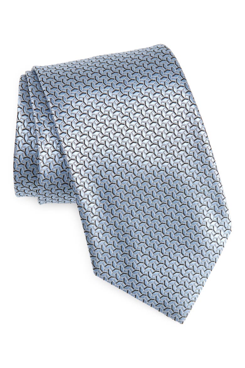 Fili Geo Silk Tie, Main, color, BLUE