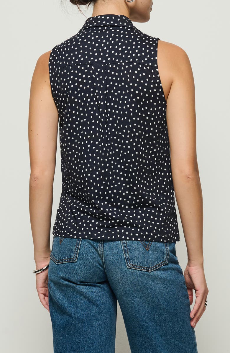 Nation LTD Caia Havana Polka Dot Pima Cotton Blend Button-Up Top, Alternate, color, Cabana Pol