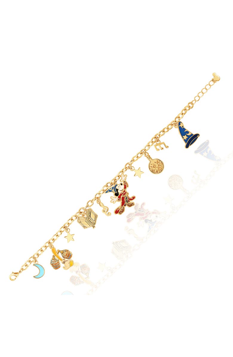 Disney Mickey Mouse Fantasia Charm Bracelet, 7 + 1'', Alternate, color,