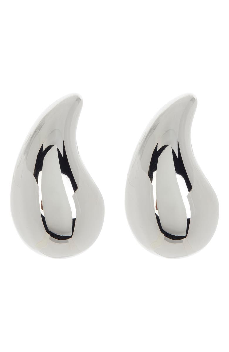 Sterling Forever Kimberly Teardrop Stud Earrings, Main, color, Silver