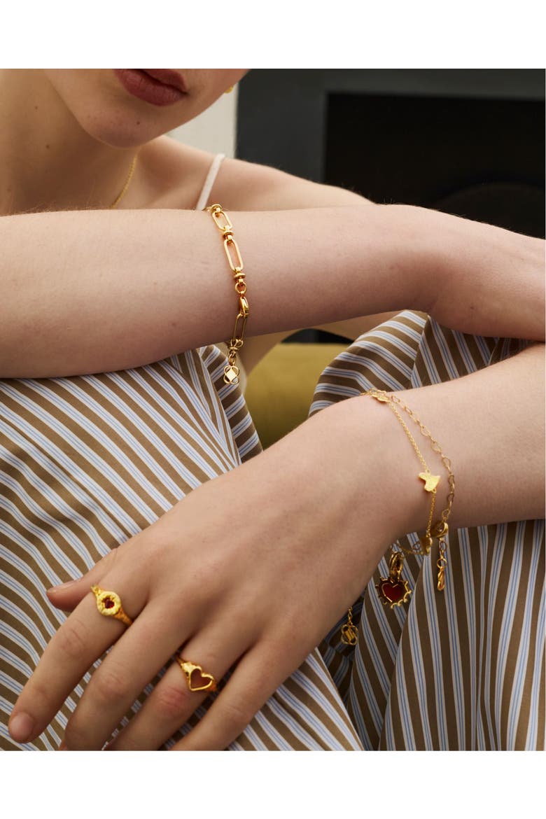 Outline Heart Stacking Ring, Alternate, color, Gold