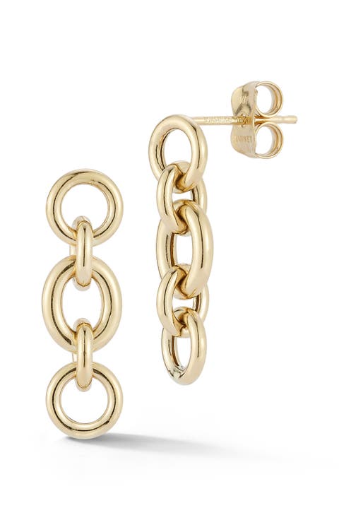 Rolo Chain Drop Earrings