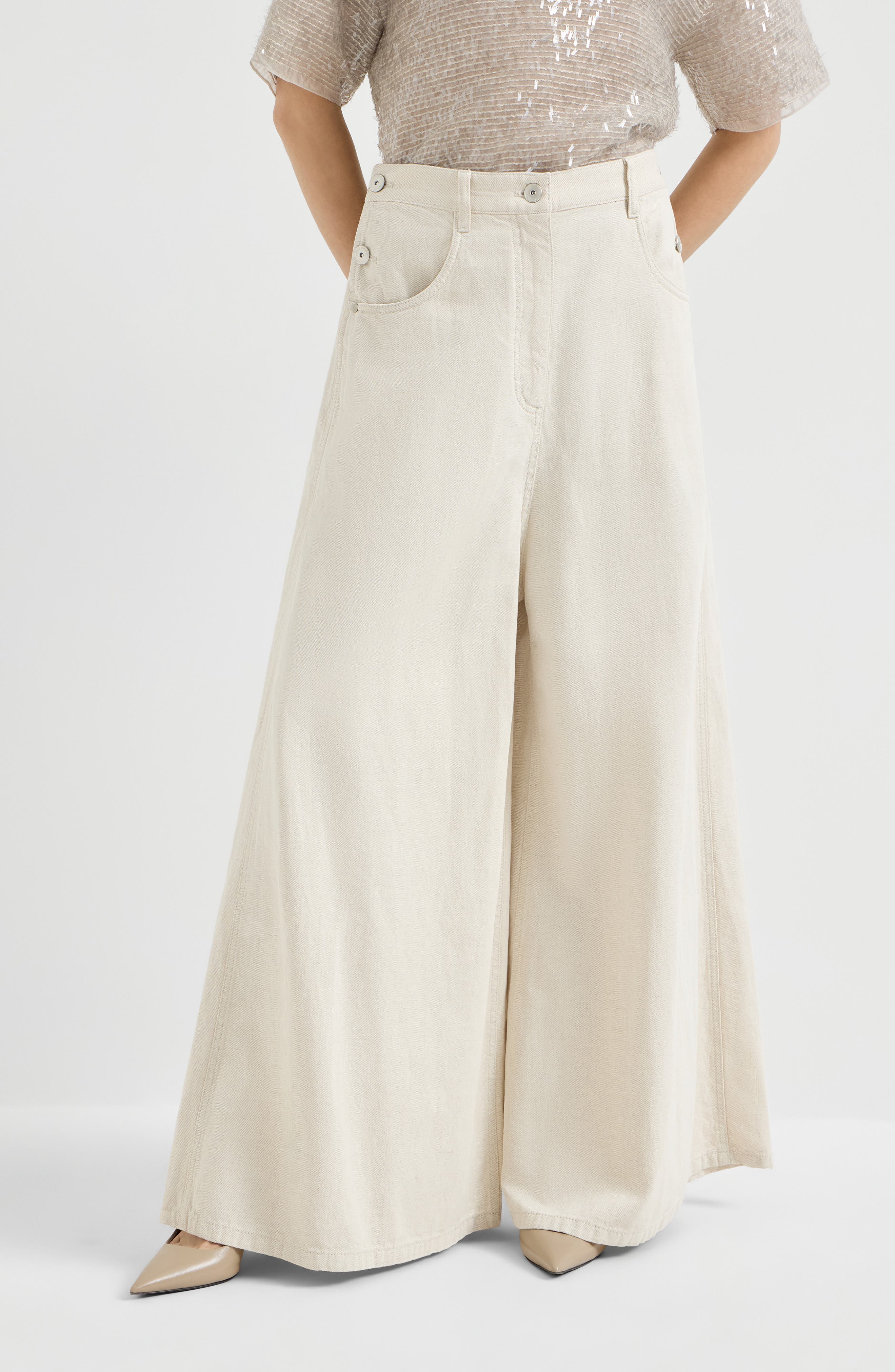 Wide sailor trousers