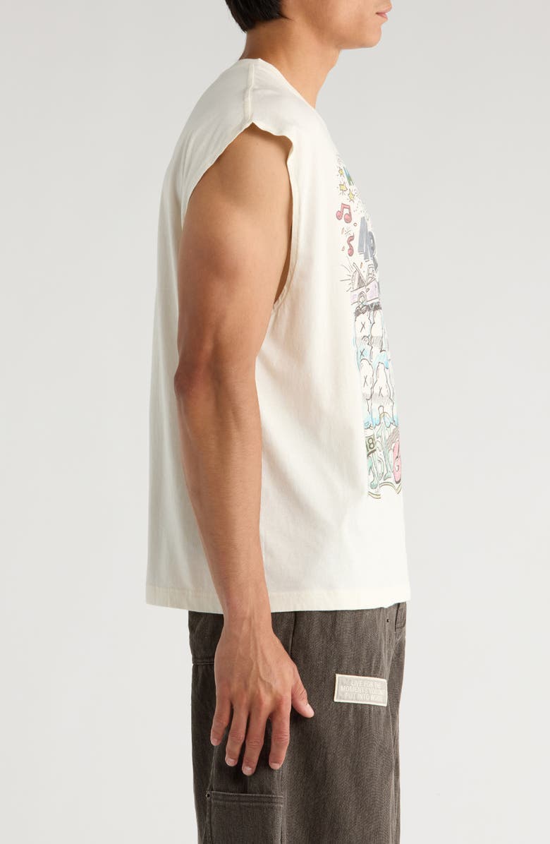 HONOR THE GIFT Block Party Graphic Muscle Tee, Alternate, color, Bone
