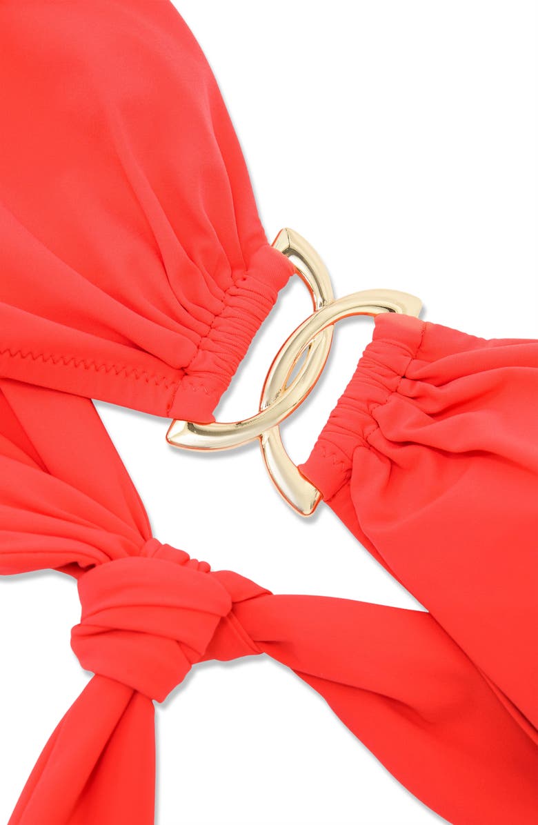Reiss Johannah Bikini Top, Alternate, color, Coral Orange