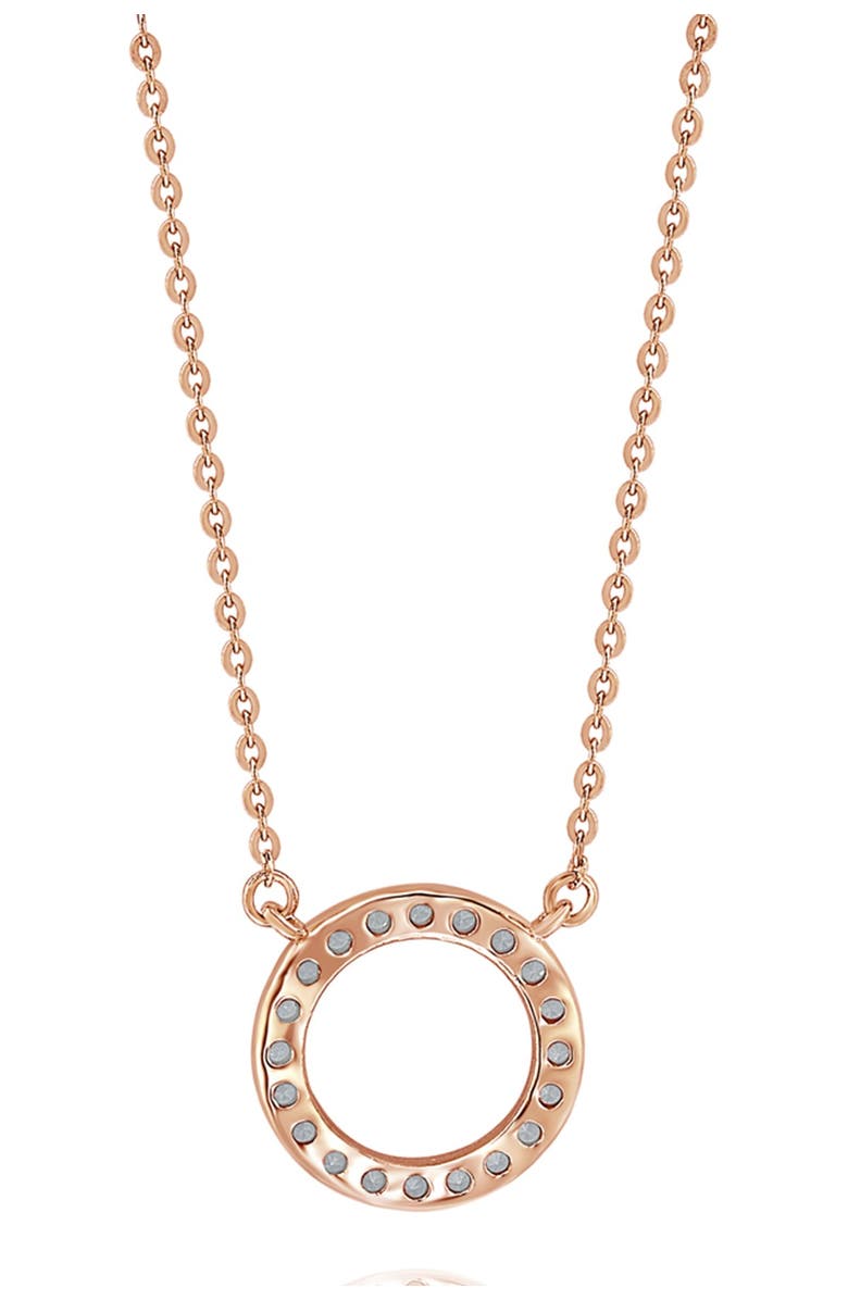 SUZY LEVIAN 14K Rose Gold Diamond Circle Necklace - 0.25ctw, Alternate, color, 