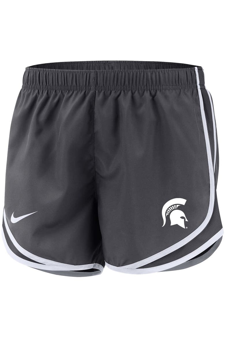 Women's Nike Anthracite Michigan State Spartans Team Tempo Performance Shorts, Alternate, color, Anthracite