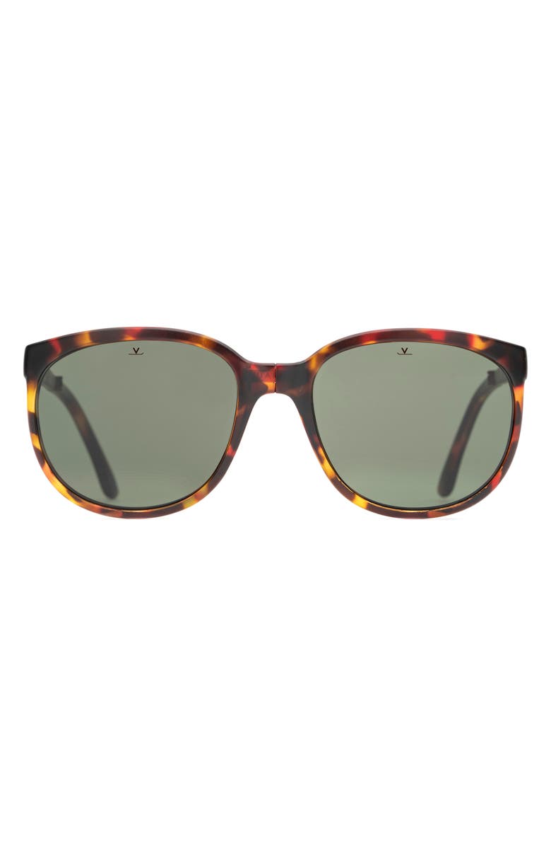 Vuarnet Legend 02 Foldable 55mm Round Polarized Sunglasses, Main, color, 