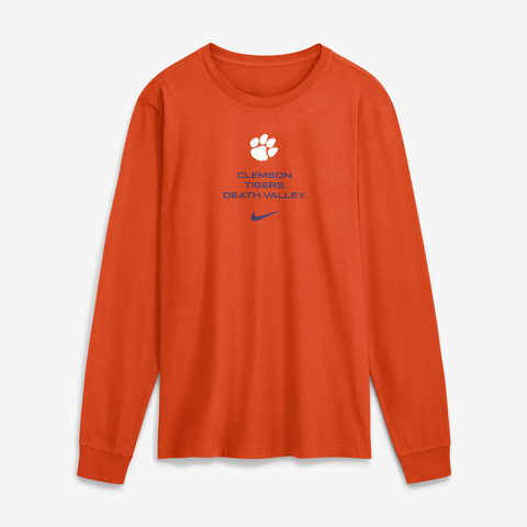 Men's Nike Orange Clemson Tigers 2026 Sideline Dri-FIT Long Sleeve T-Shirt