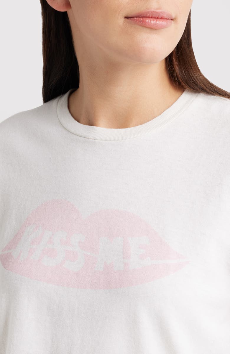 Re/Done '50s Kiss Me Boxy Graphic T-Shirt, Alternate, color, Vintagewhite