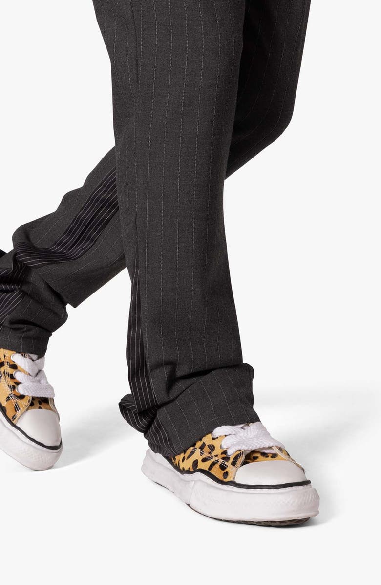 mnml Dual Tone Pinstripe Flare Pants, Alternate, color, 