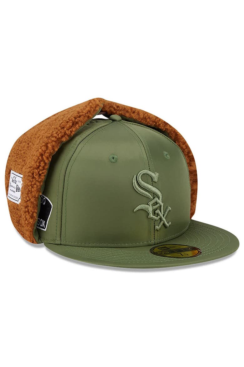 Men's New Era x Alpha Industries  Olive Chicago White Sox Dog Ear 59FIFTY Fitted Hat, Main, color, Olive