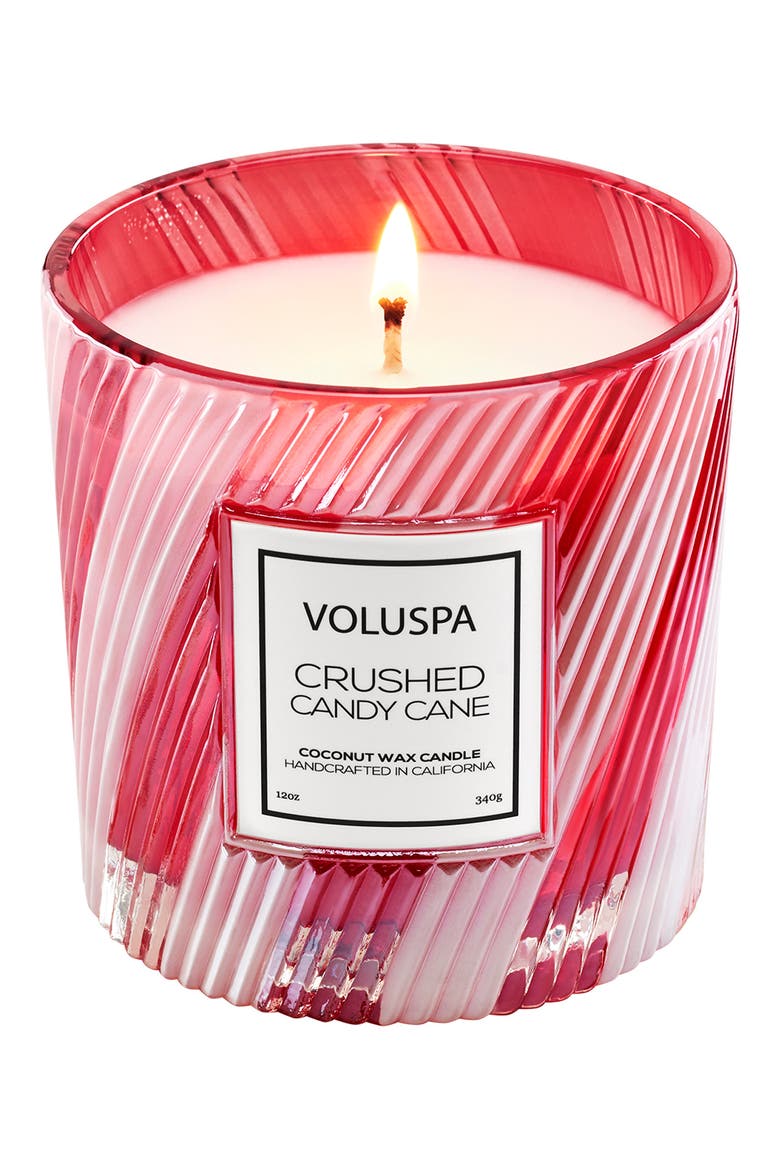 Crushed Candy Cane Luxe Classic Candle, Alternate, color, NO COLOR