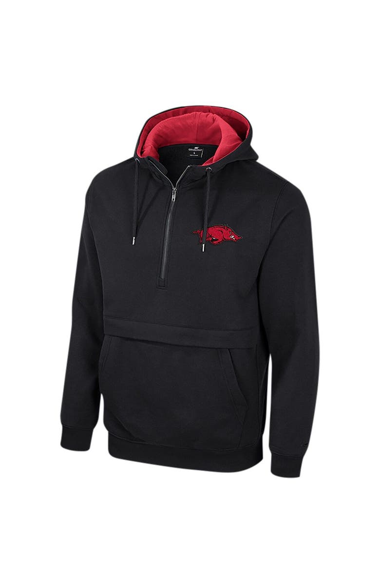 COLOSSEUM Men's Colosseum Black Arkansas Razorbacks Half-Zip Hoodie, Alternate, color, Black