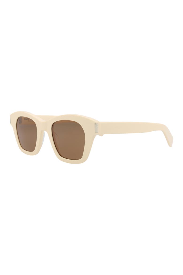 47mm Square Sunglasses, Alternate, color, IVORY IVORY BROWN