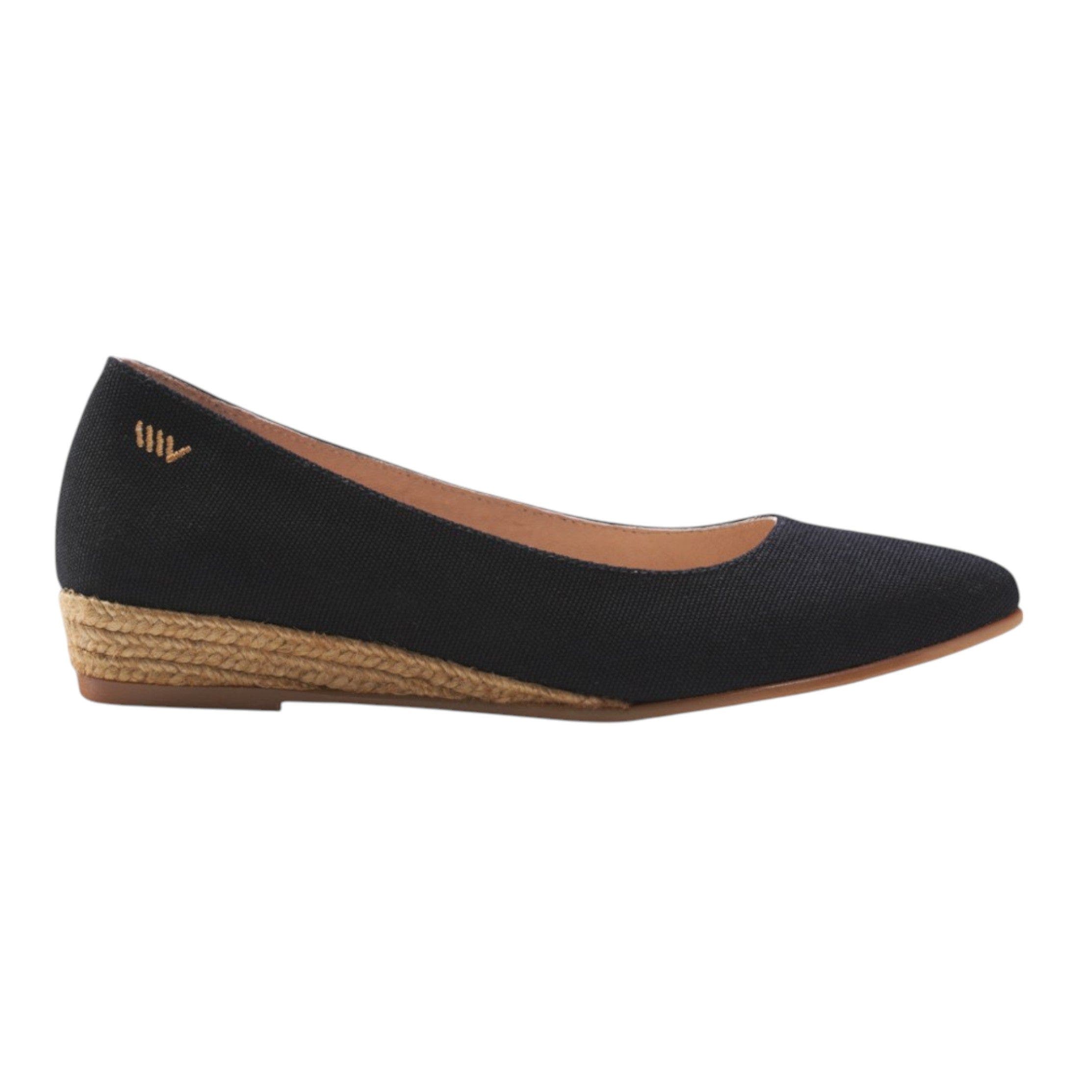 VISCATA Rubina Canvas Espadrille Flats, Main, color, Black
