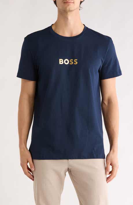BOSS Logo Print Cotton T-Shirt