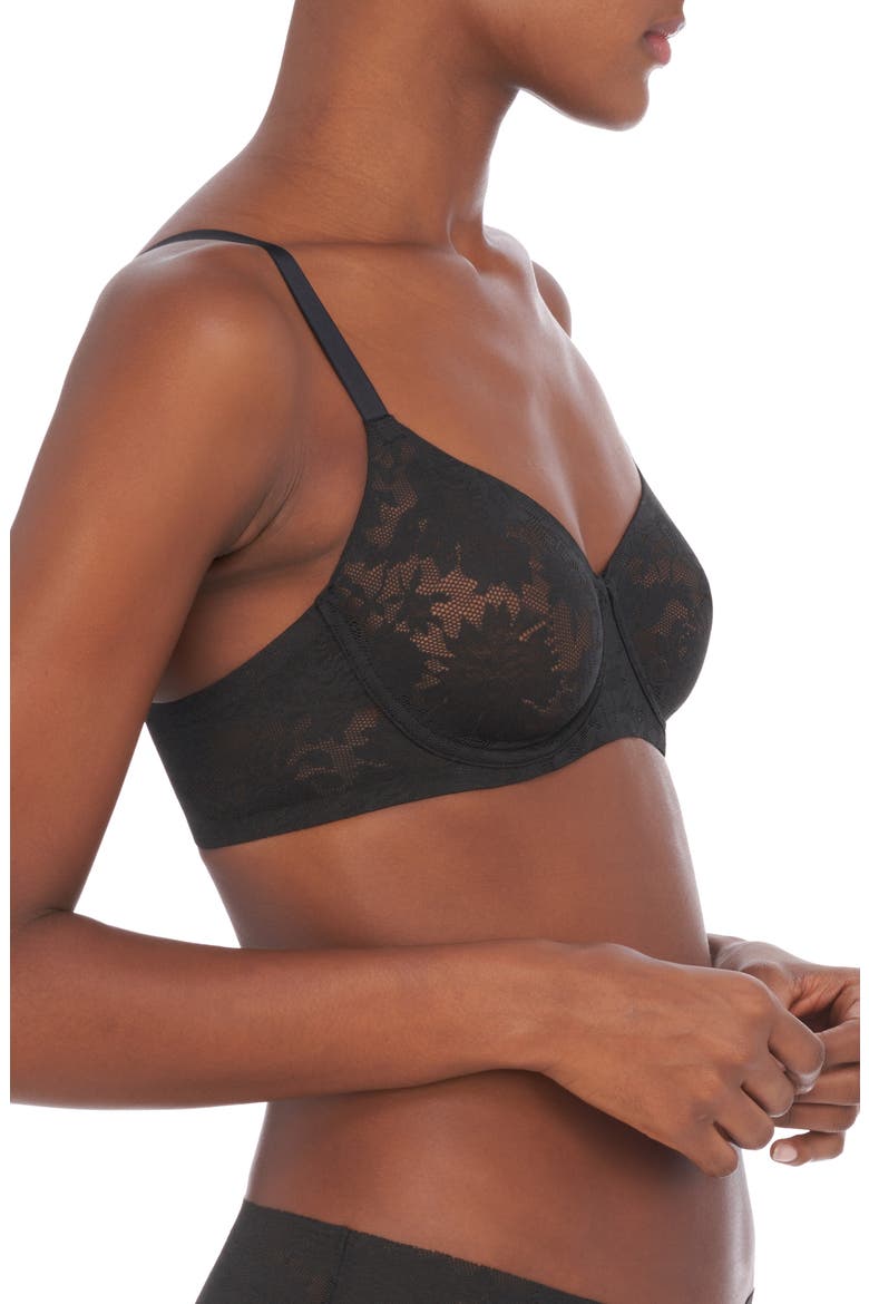 Levitate Underwire Unlined Bra, Alternate, color, BLACK