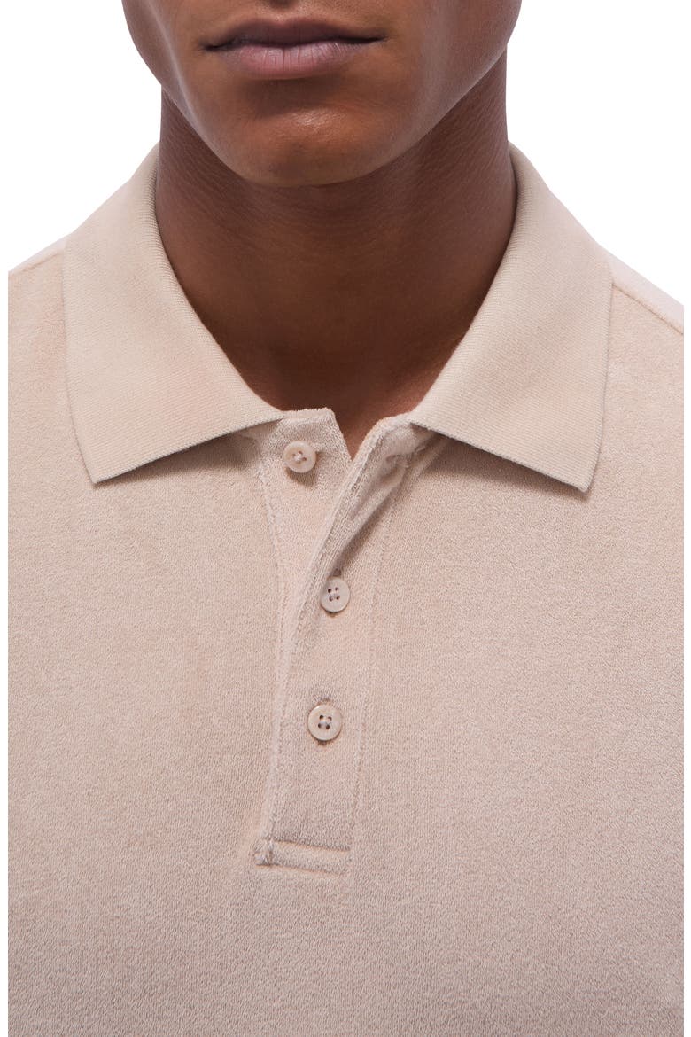 Cotton Blend French Terry Polo, Alternate, color, SAND