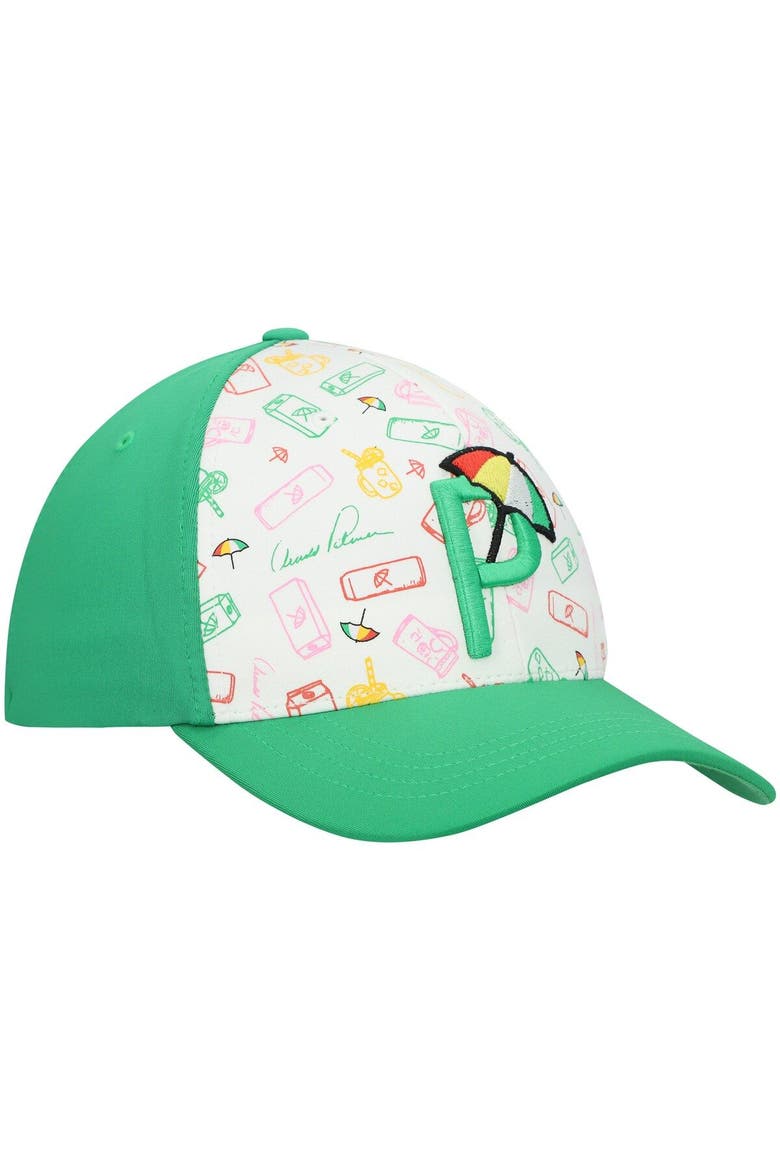 Men's Puma Green Arnold Palmer Invitational Snapback Hat, Alternate, color, Green