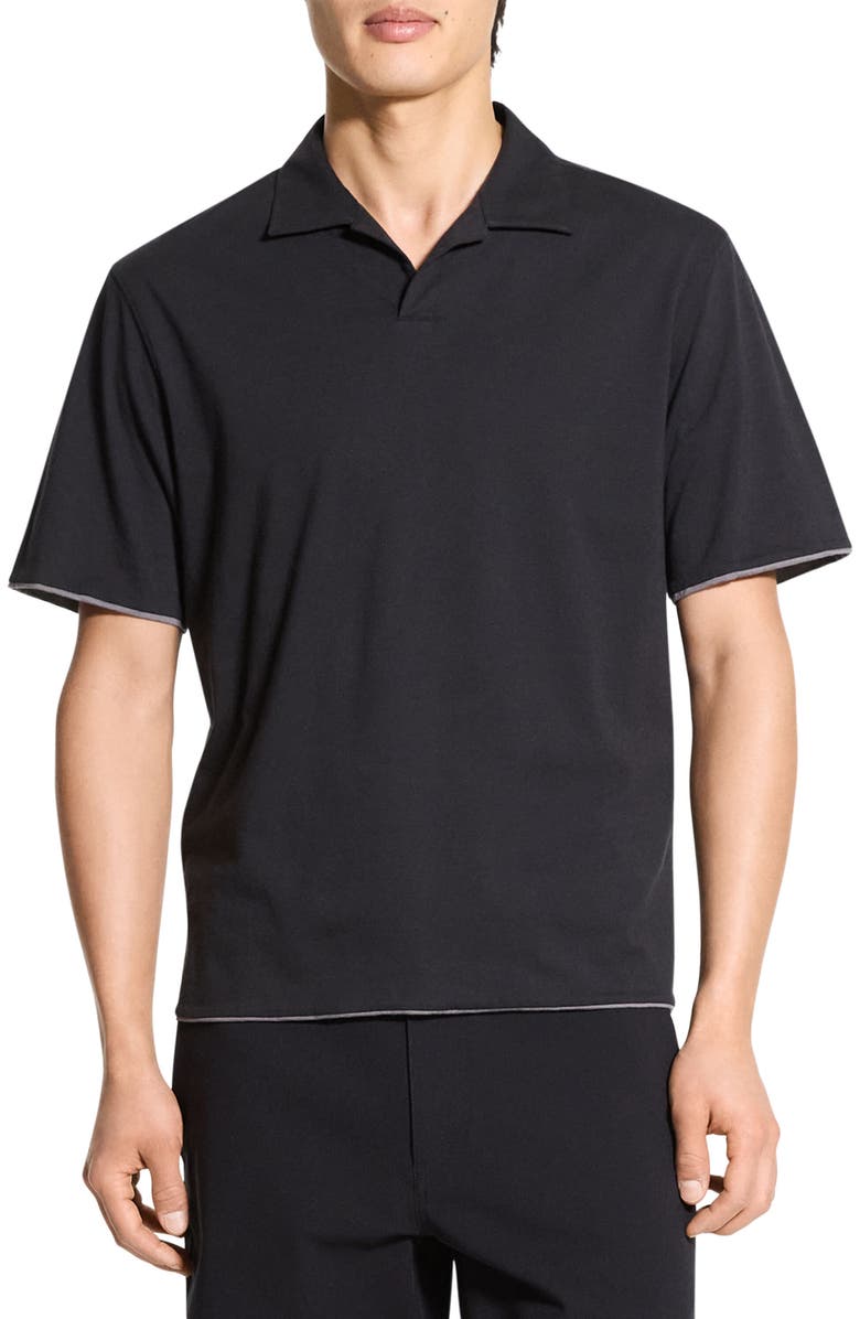 Theory Layered Pima Cotton Polo, Main, color, 