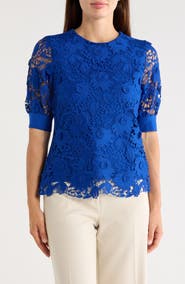 Elie Tahari The Estella Lace Top