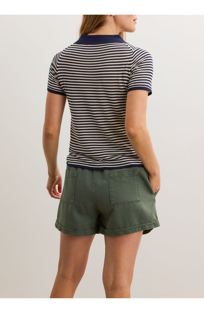 HATCH Collection The Drapey Denim Maternity Short, Alternate, color, Olive