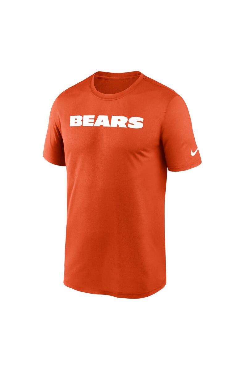 Nike Men's Nike Orange Chicago Bears Primetime Legend Wordmark Performance T-Shirt, Alternate, color, Orange