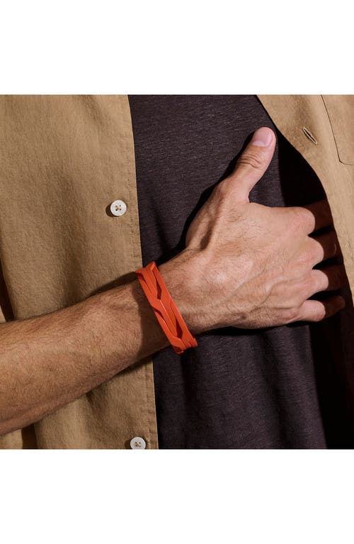 John Hardy Icon 50 Leather Bracelet In Orange