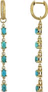 Julianna B. Composite Turquoise Linear Drop Earrings