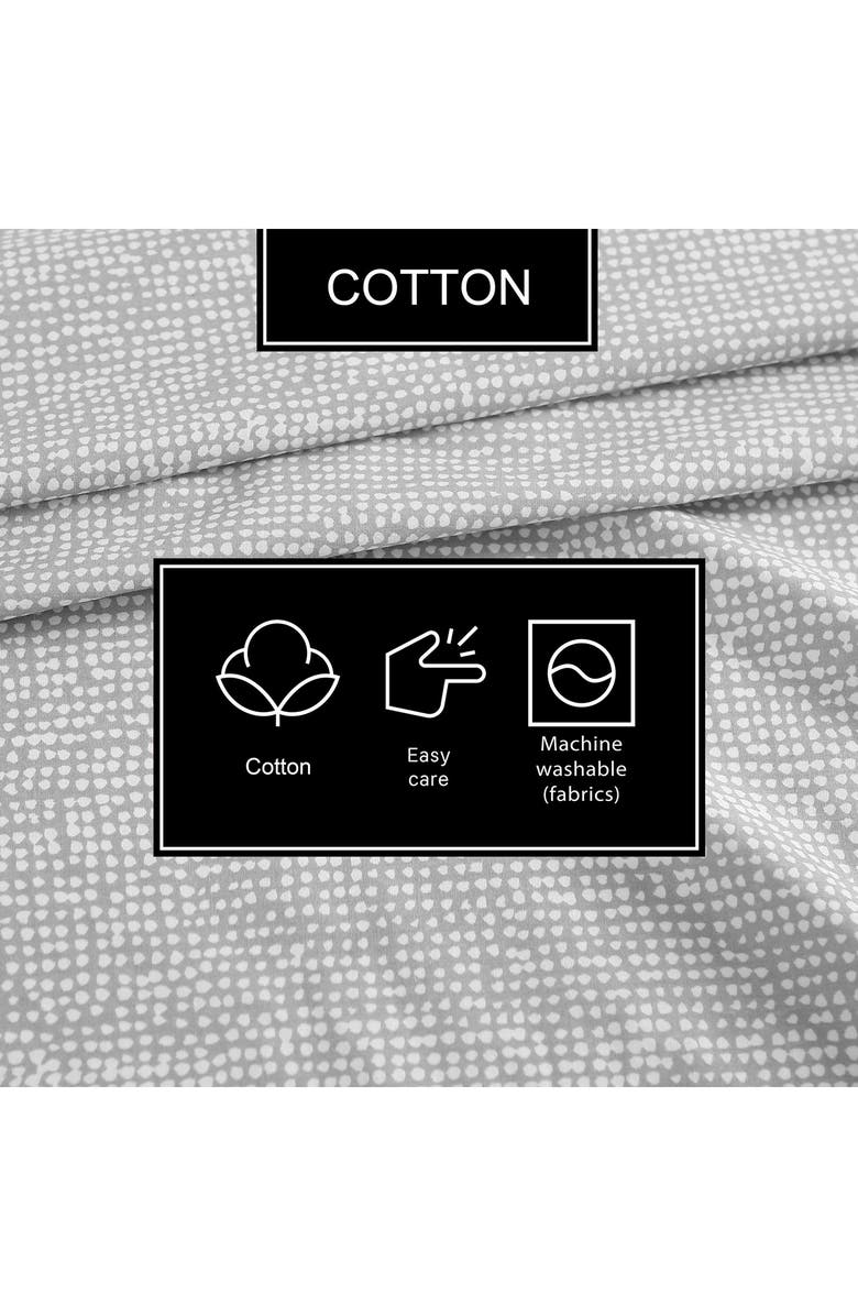 Marimekko Orkanen 200 Thread Count Cotton King Sheet Set, Alternate, color, Open Medium Grey