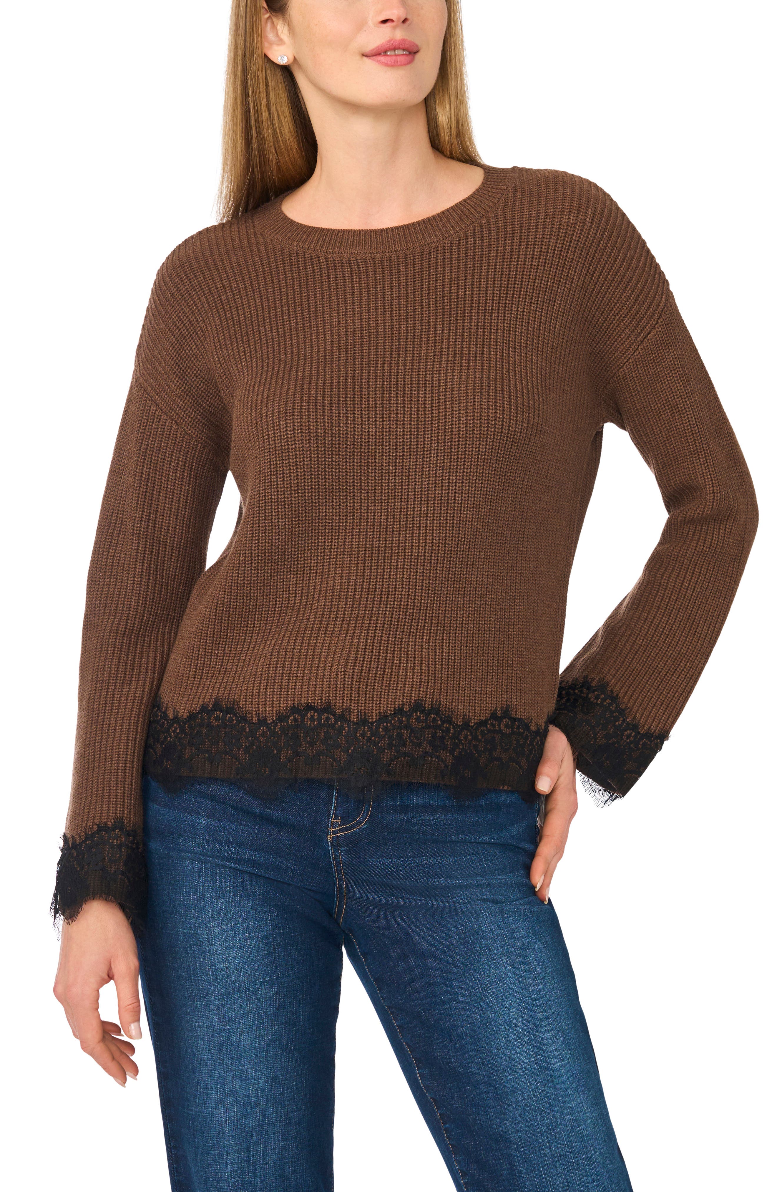 Lace Trim Sweater
