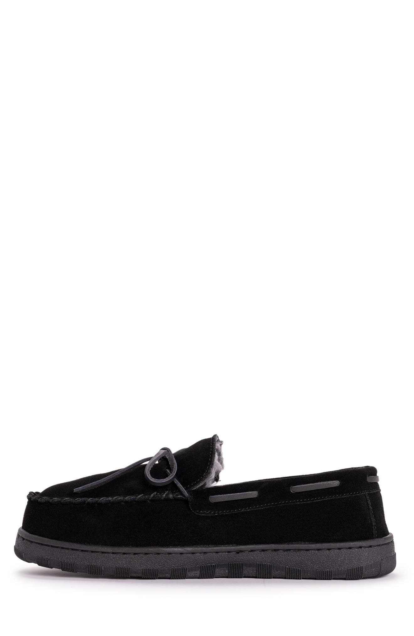 MUK LUKS Paul Printed Berber Suede Faux Fur Lined Slipper, Alternate, color, 