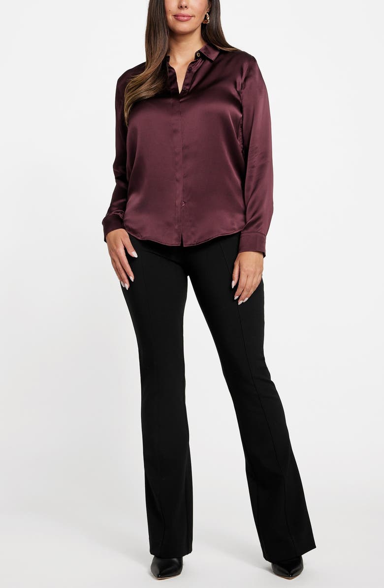 Marciano Icon Silk Shirt, Alternate, color, Purple