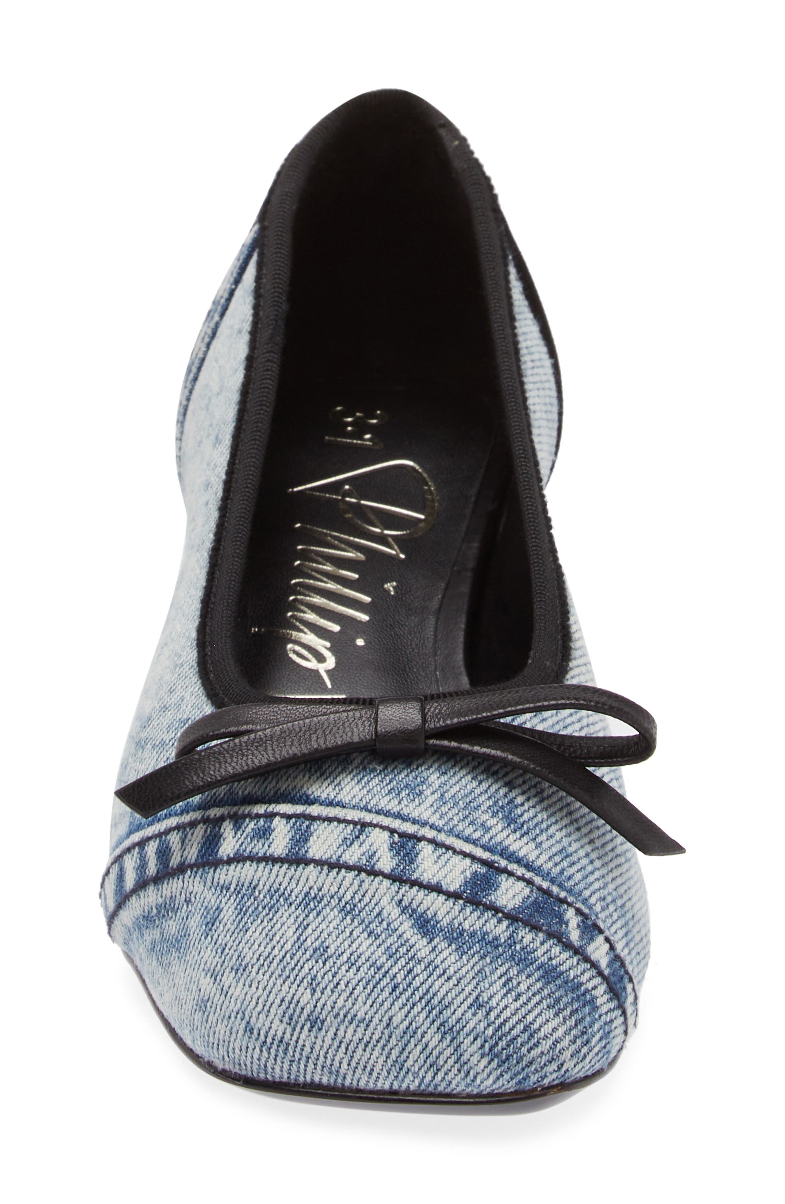 ID Soft Ballerina Pump, Alternate, color, BLACK/ BLUE