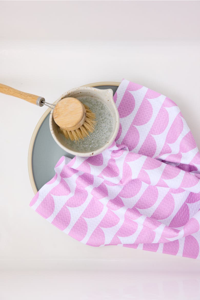Kitchen Tea Towel Set, Alternate, color, Scallop Forest