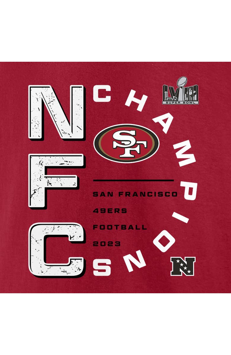 FANATICS Men's Fanatics Branded Scarlet San Francisco 49ers 2023 NFC Champions Right Side Big & Tall T-Shirt, Alternate, color, 